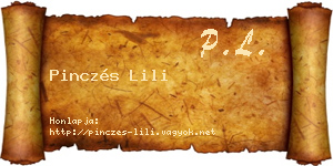 Pinczés Lili névjegykártya